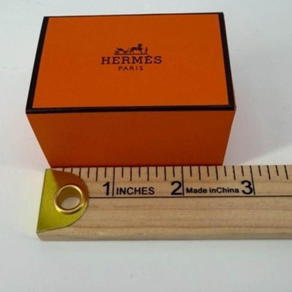 Hermes Paris Small Orange Jewelry Gift Box‎ Sliding Drawer 2.5x1.5x1.5 Inch
